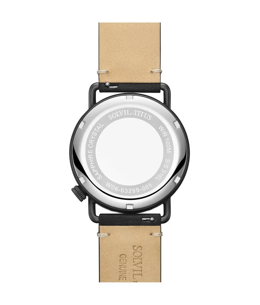 Classic 3 Hands Automatic Leather Men Watch W06-03299-005