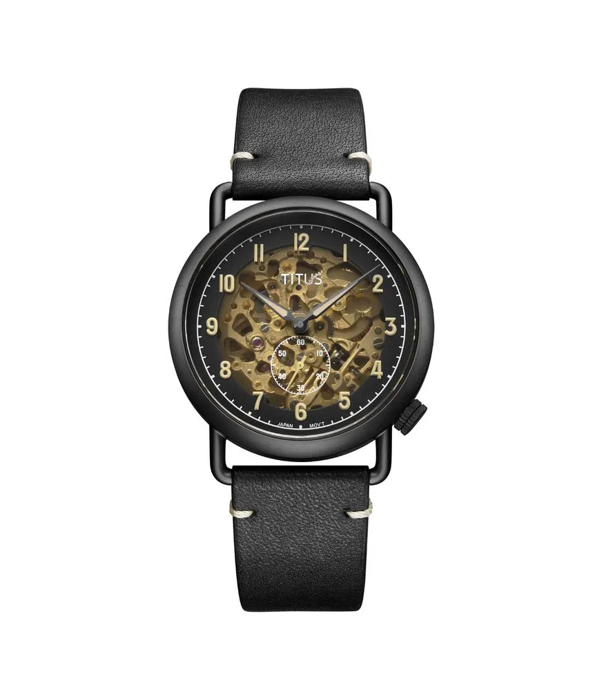 Classic 3 Hands Automatic Leather Men Watch W06-03299-005