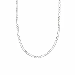 Classic Figaro Chain Necklace Sterling Silver