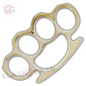 Classic Heavy Duty Belt Buckle & Paperweight - Gold Knuckles