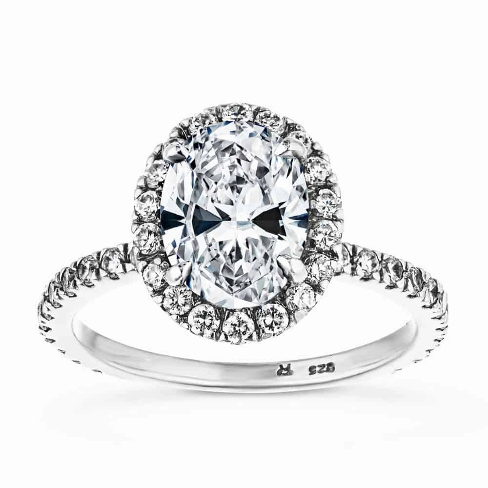 Elegant Vibe Hannah Oval Lab Grown Diamond Dream Halo Engagement Ring