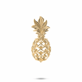 Classic Glimmer Living Heirloom Pineapple Pendant in Gold - 30mm