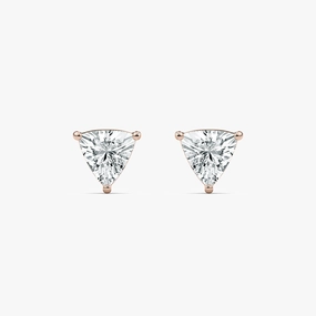 Winter Adornment Neutral Piece 2/5 ctw Trillion Lab Grown Diamond Stud Earrings