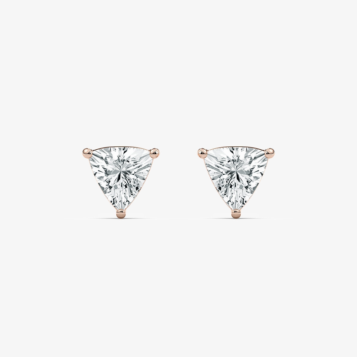 2/5 ctw Trillion Lab Grown Diamond Stud Earrings Adorable Piece Contemporary Ornament