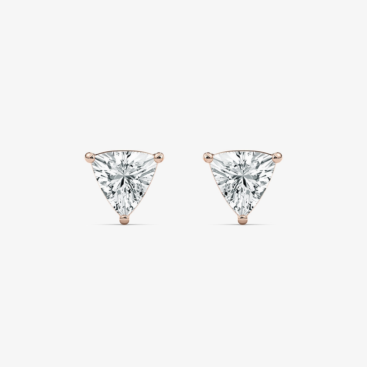 Neutral Item Modern Finish 2/5 ctw Trillion Lab Grown Diamond Stud Earrings
