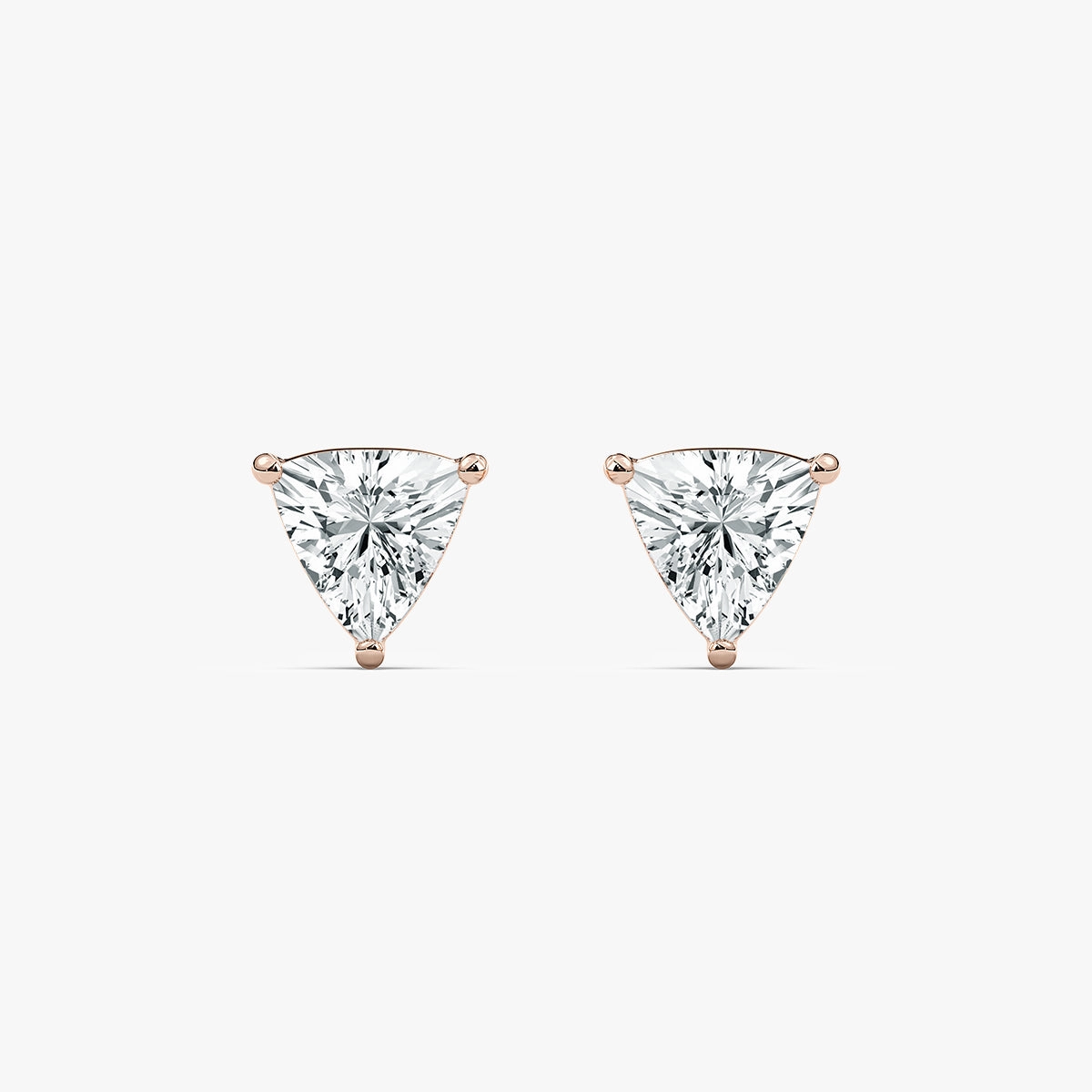 Winter Adornment Neutral Piece 2/5 ctw Trillion Lab Grown Diamond Stud Earrings