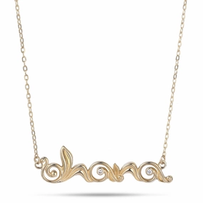 16-18" Adjustable Living Heirloom ?Ohana Necklace in Gold with Diamond Fresh Touch