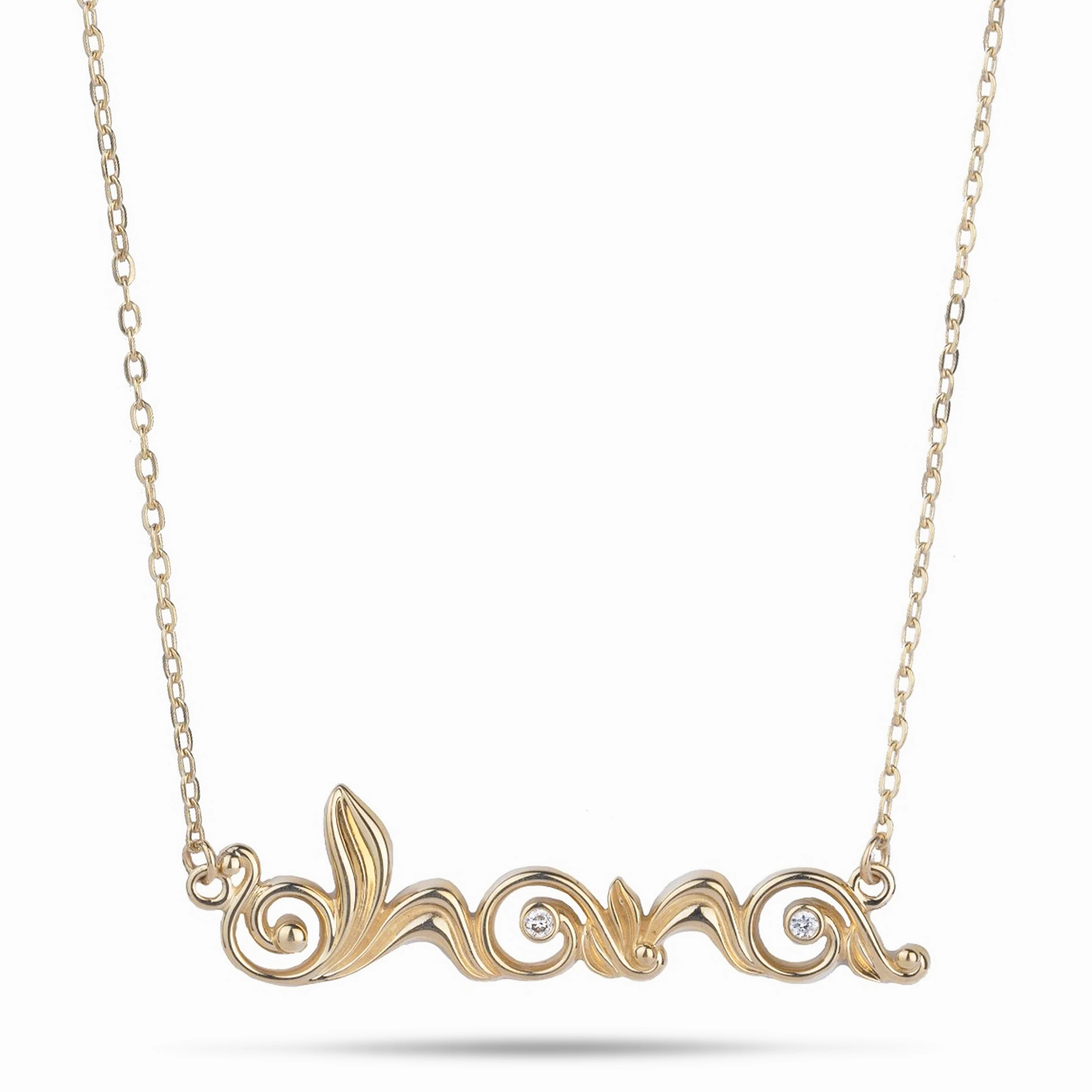 16-18" Adjustable Living Heirloom ?Ohana Necklace in Gold with Diamond Fresh Touch