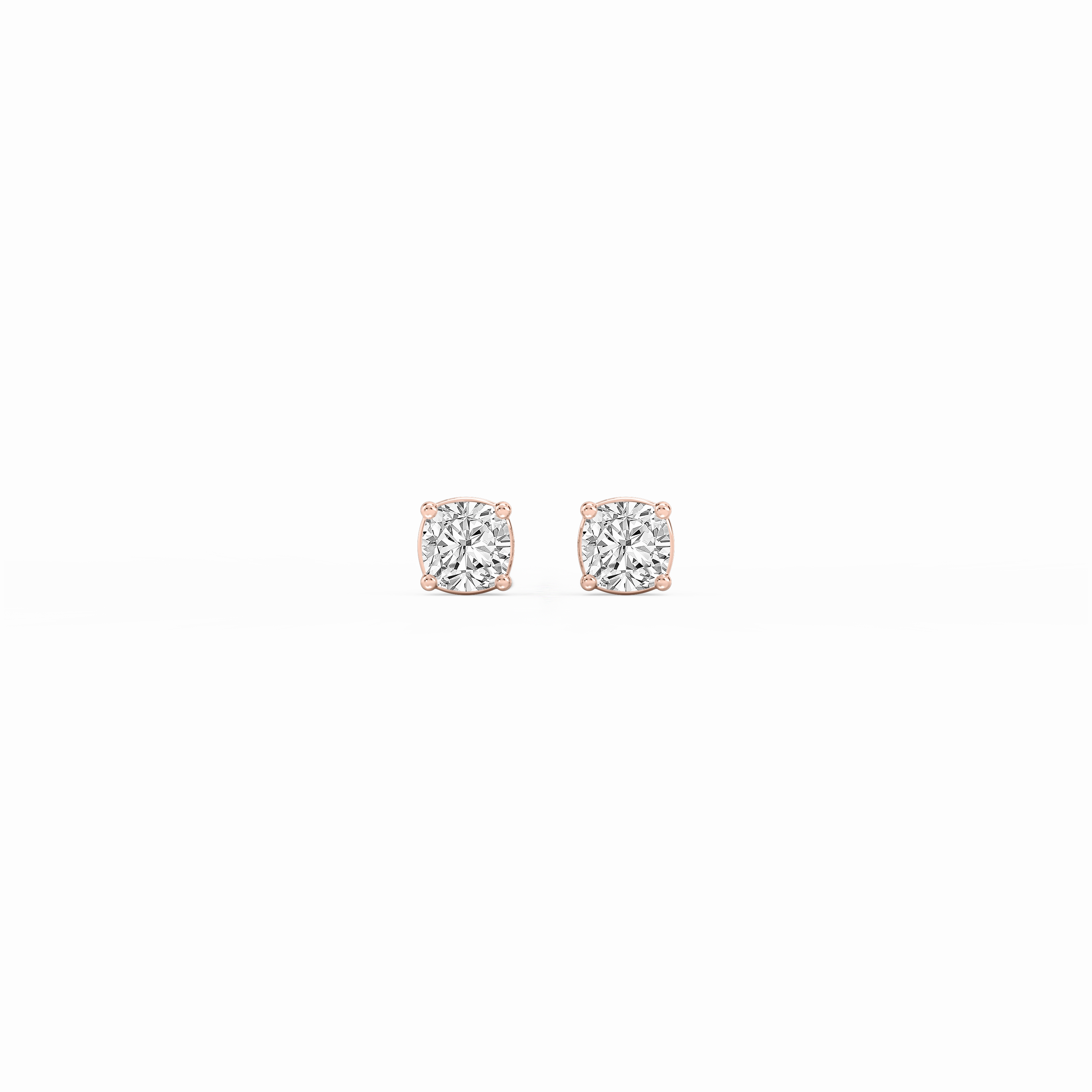 Cushion Lab Grown Diamond Classic Four Prong Stud Earrings Bohemian Accessory
