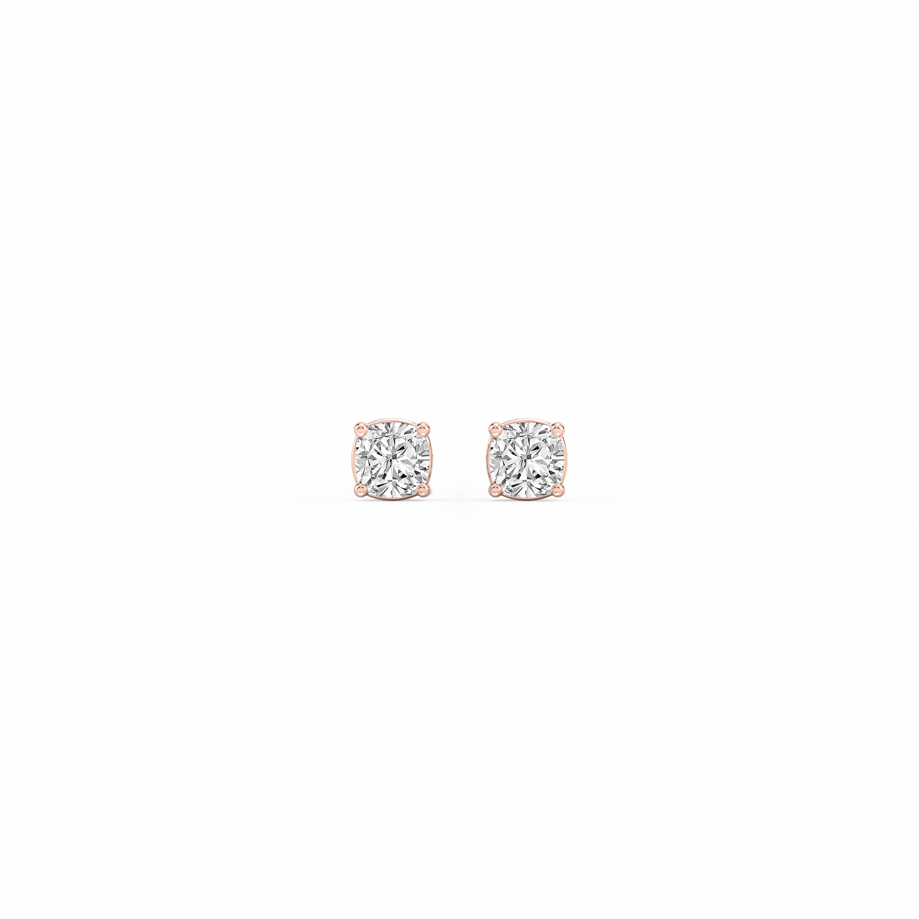 Comfortable Choice Cushion Lab Grown Diamond Classic Four Prong Stud Earrings