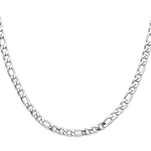 Classy Men 13.5mm Silver Figaro Chain Necklace