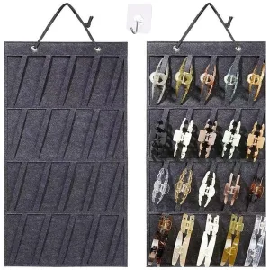 Claw Clip Organizer Wall Decorations Large Claw Clip Storage Rack (Black)