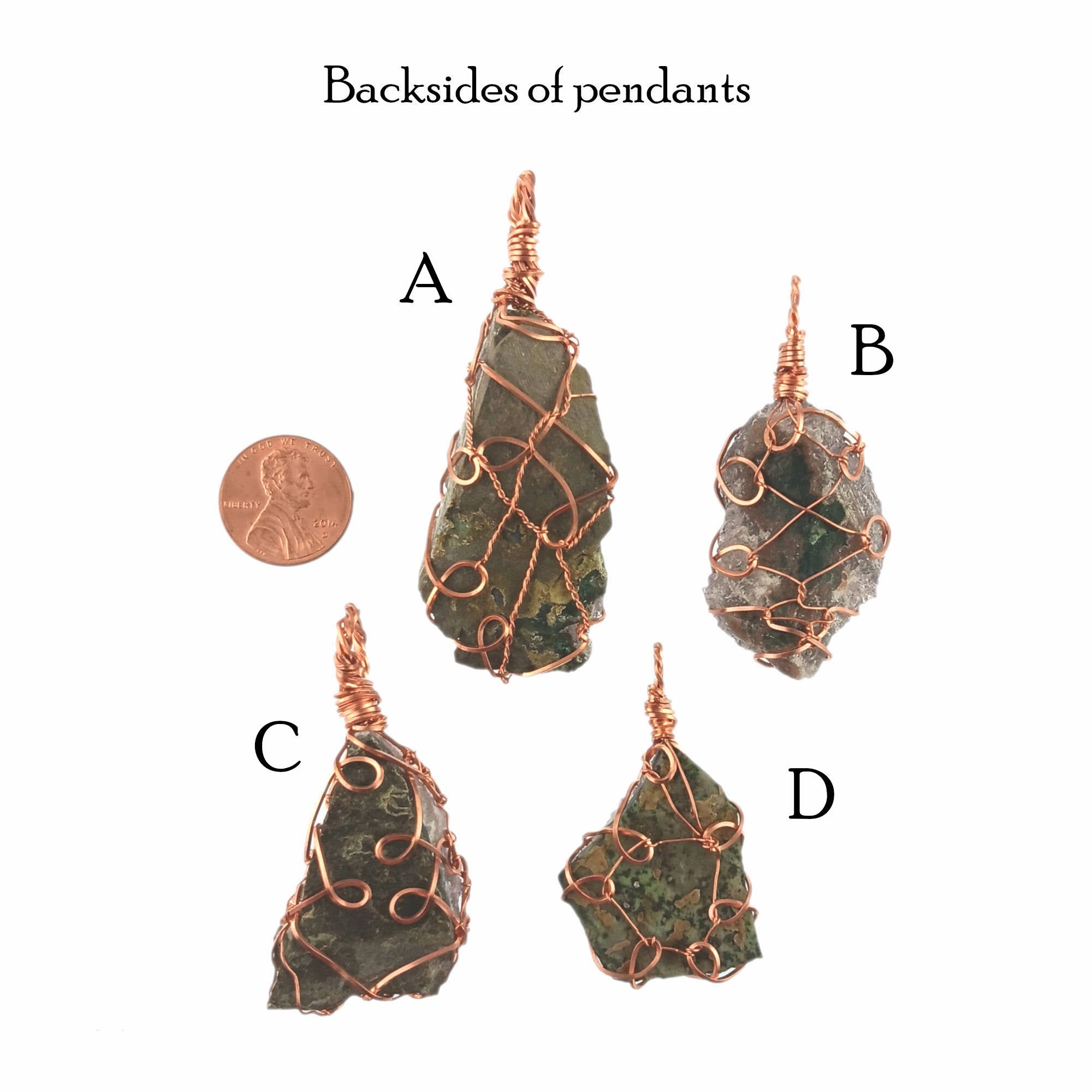 Raw Amethyst Crystal Druzy Geode Pendant Necklace, Copper Wire-Wrapped, Handmade Printed Adornment