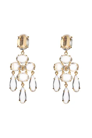 Clear Quartz Chandelier Earrings