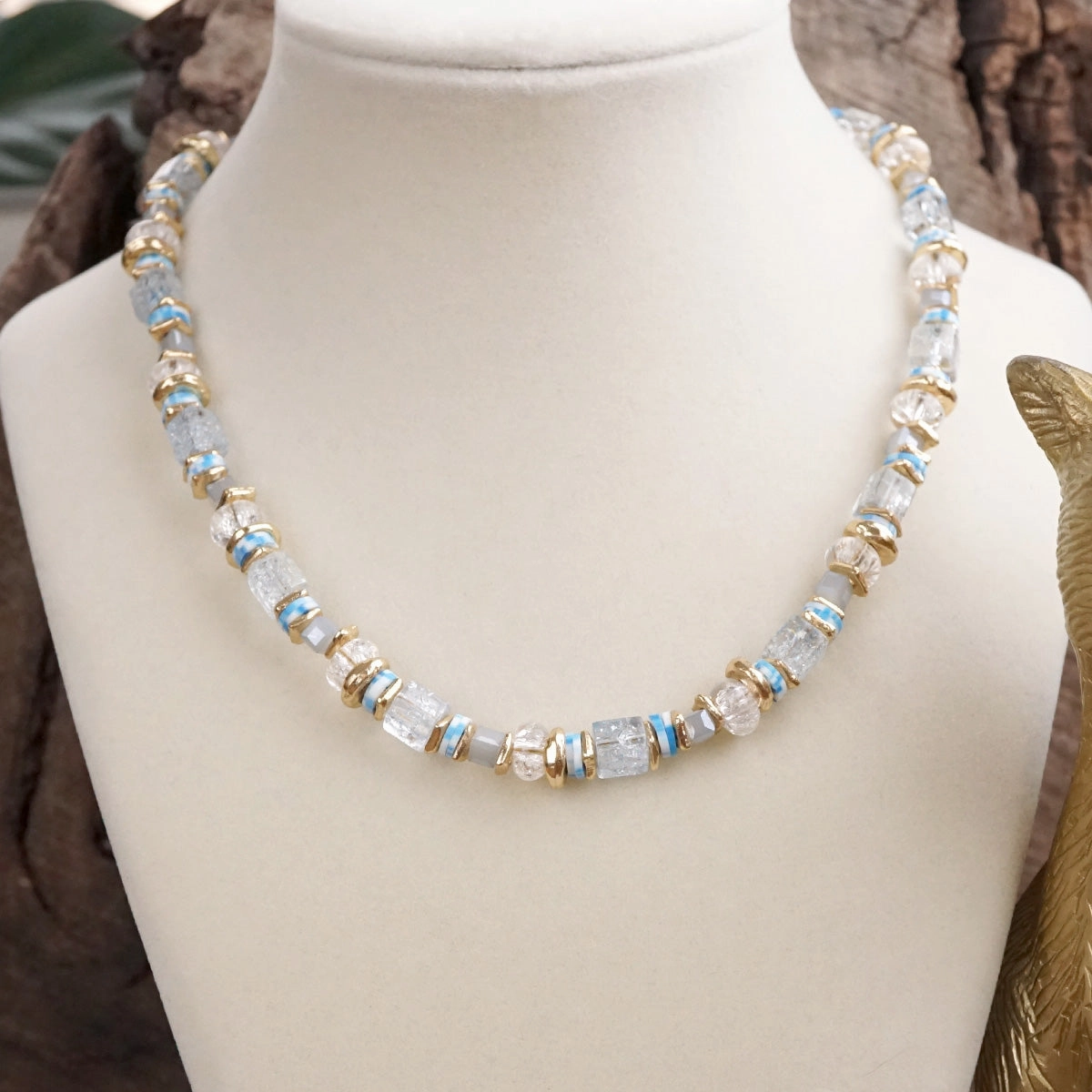 Bright Feature Chic piece Pastel Drift ?C Mixed Bead Necklace in Soft Hues