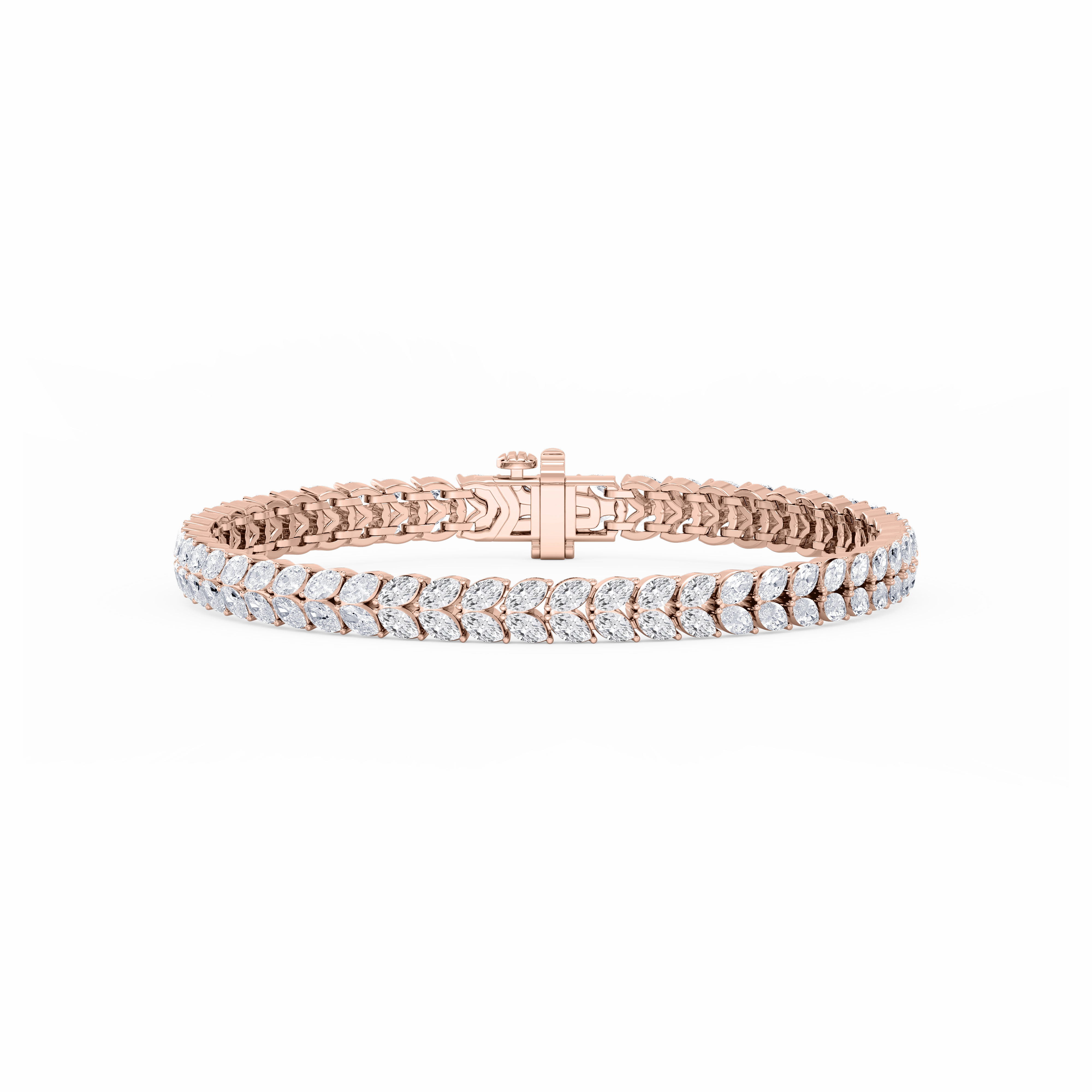 8 ? ctw Marquise Lab Grown Diamond Tulip Bracelet  - 7 Inches Breathable Material
