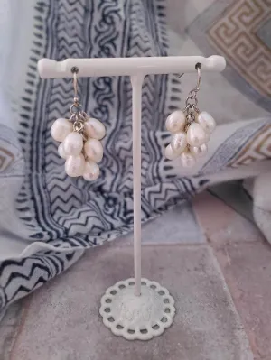 Cluster Pearl Earrings