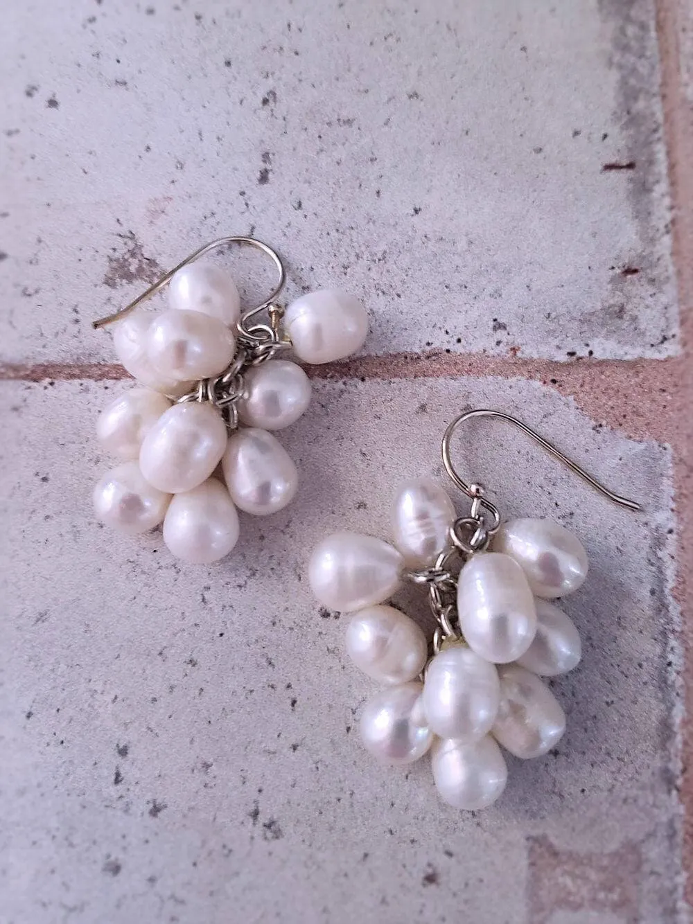 Cluster Pearl Earrings