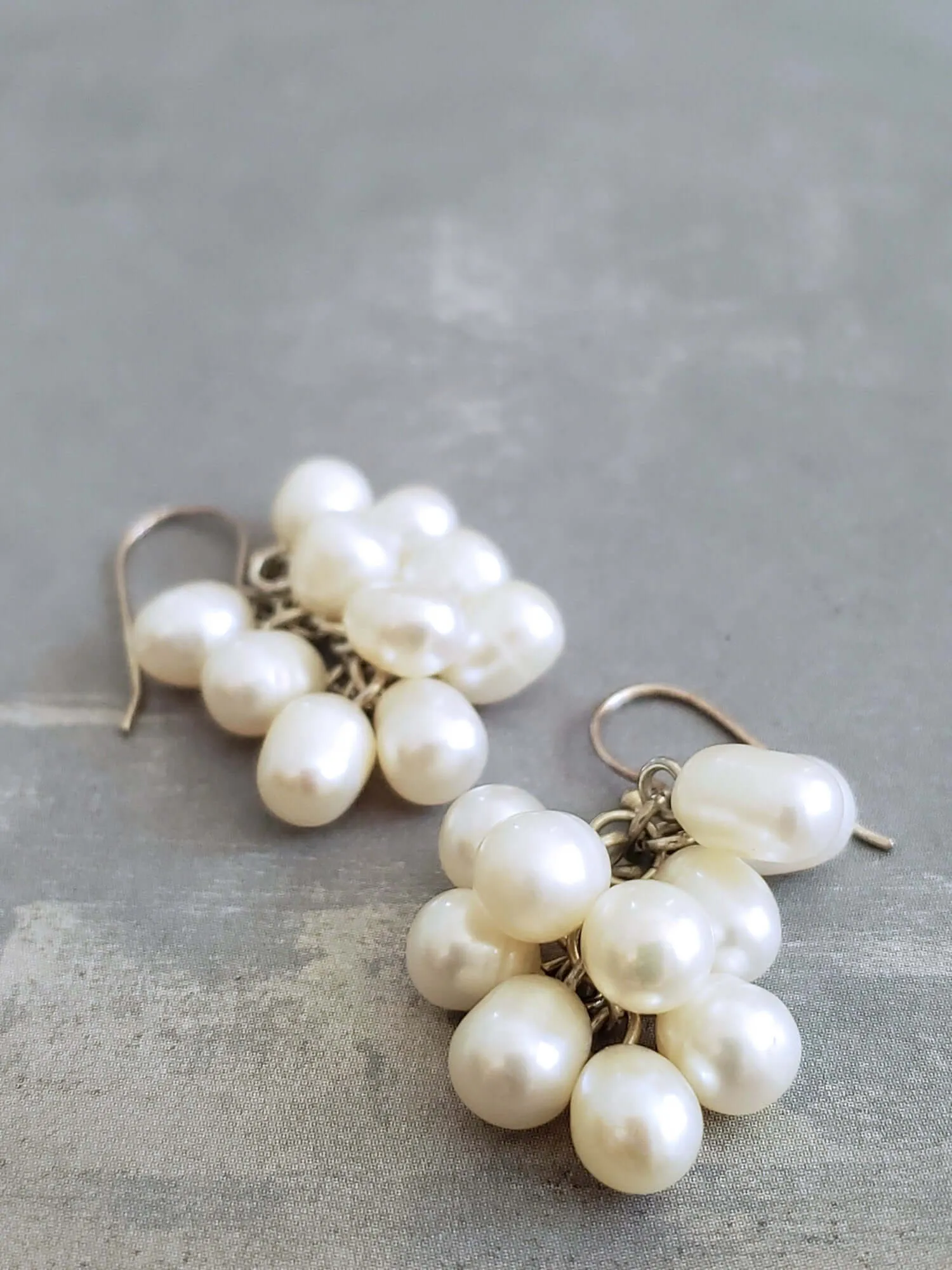 Cluster Pearl Earrings