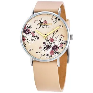 Coach Perry Quartz Beige Foral Dial Ladies Watch 14503293