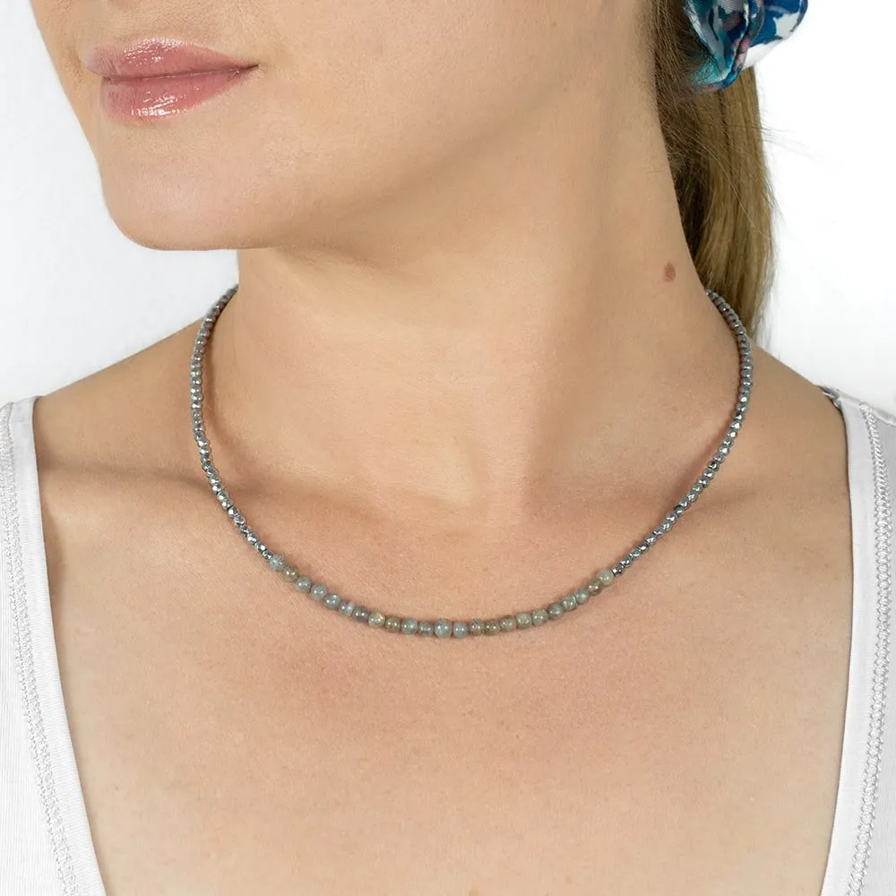 Cocoon Gemstone Beaded Necklace