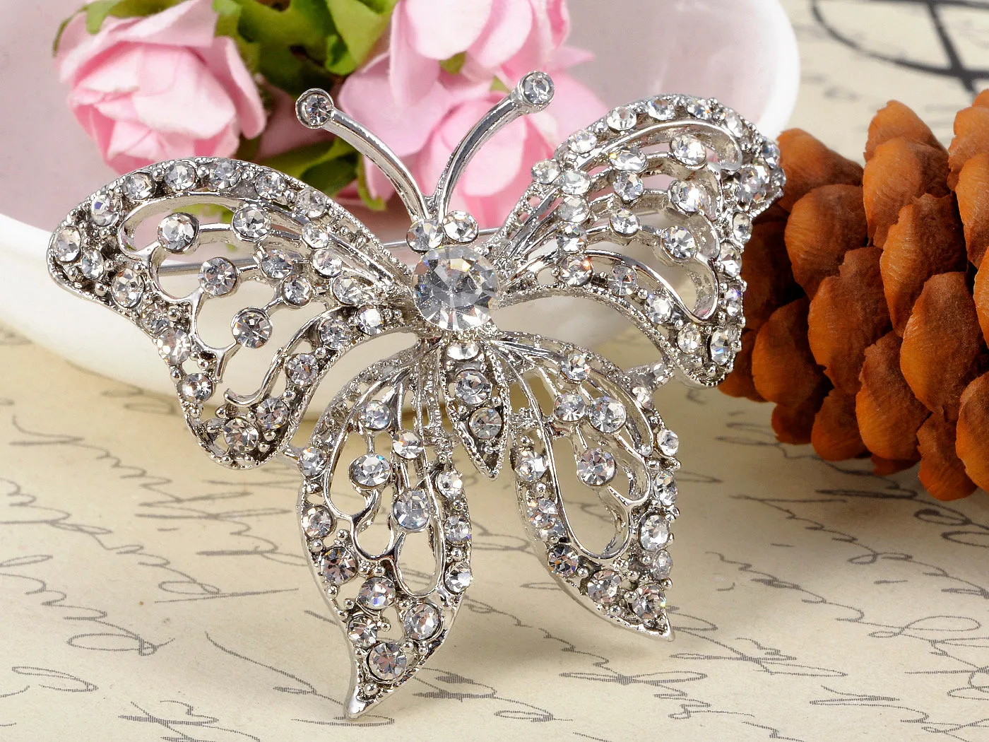 Colored Butterfly Brooch Pin