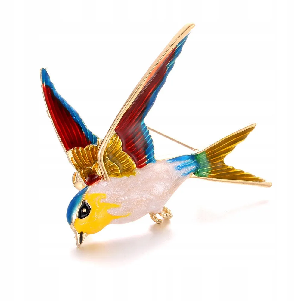 Colorful Bird Brooch