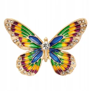 Colorful Butterfly Brooch with zirconia