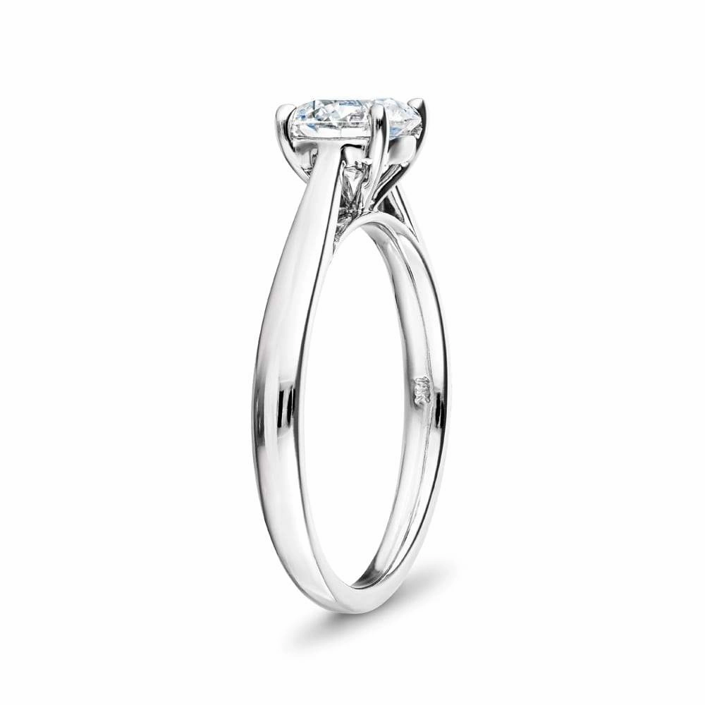 Delicate Article Customizable item Aaliyah Lab Grown Diamond Cathedral Solitaire Engagement Ring