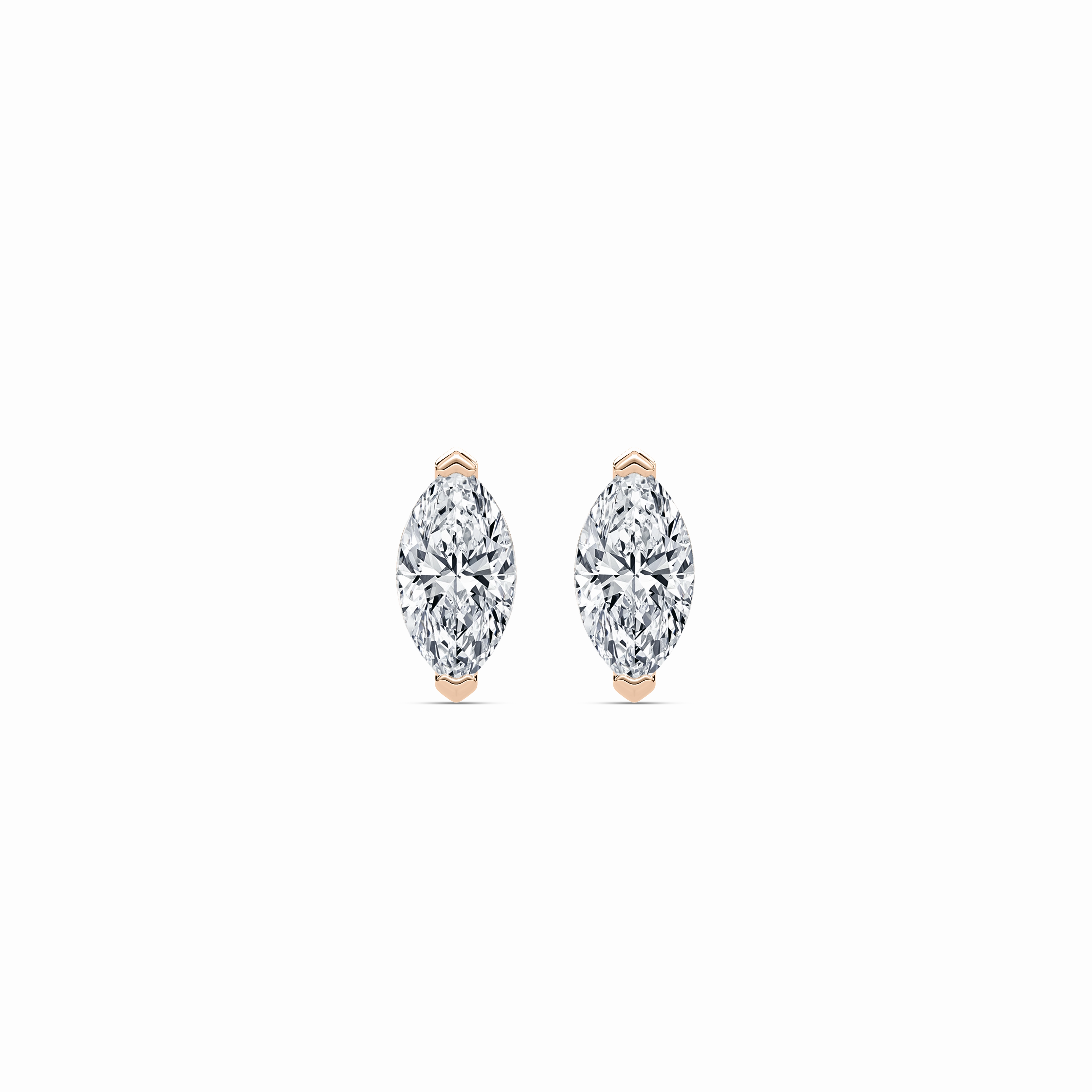 Radiant Item Stunning Vibe Marquise Lab Grown Diamond Chevron Stud Earrings