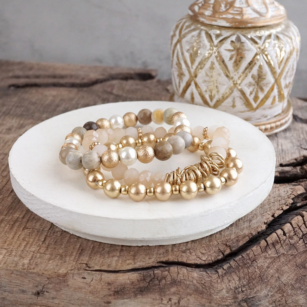 Heirloom Perspective Desert Mirage ?C Boho Beaded Bracelet Sets