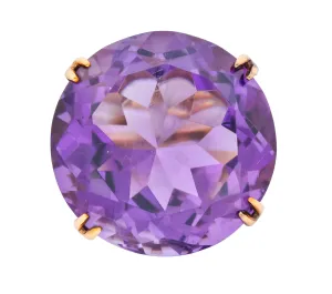 Contemporary 40.82 CTW Amethyst 14 Karat Gold Cocktail Ring