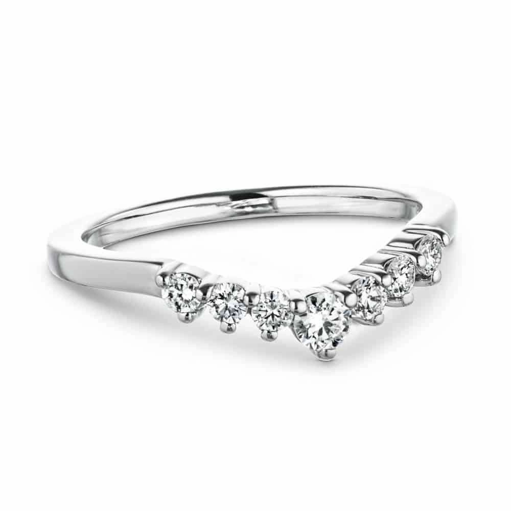 Cordelia 1/5 ctw Round Lab Grown Diamond Graduated Curved Band Next generation