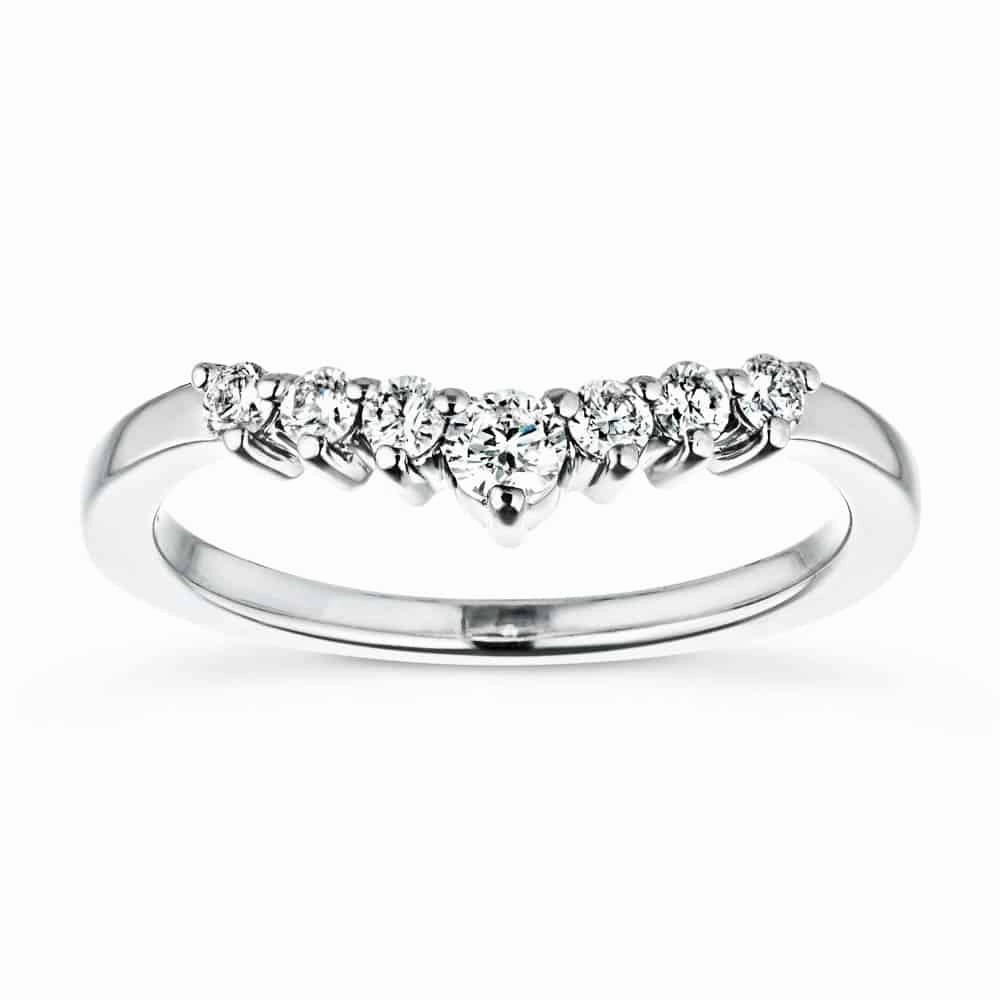 Unique Adornment Cordelia 1/5 ctw Round Lab Grown Diamond Graduated Curved Band