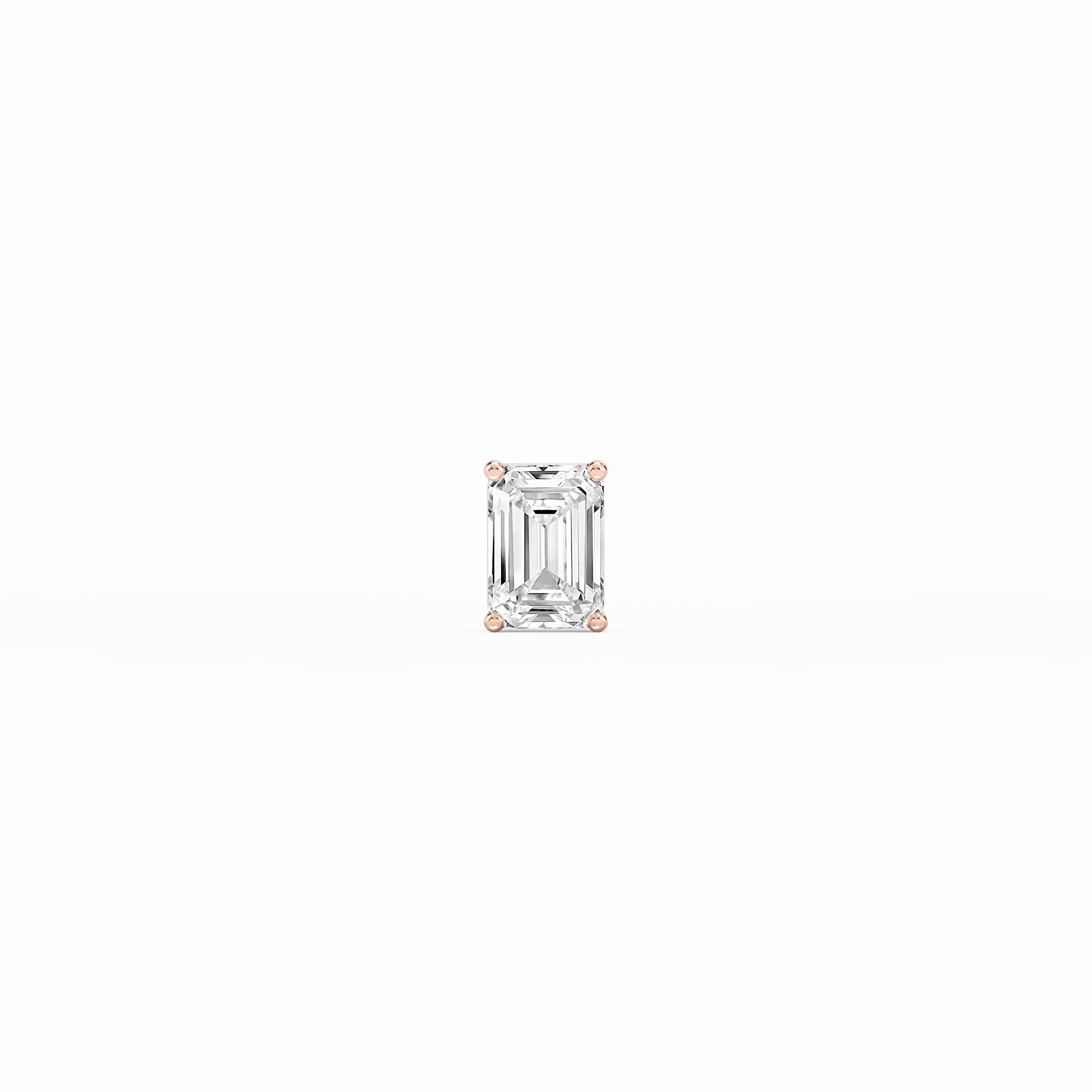 Seasonal Trinket Miniature Embellishment Emerald Lab Grown Diamond 4-Prong Basket Single Stud Earring