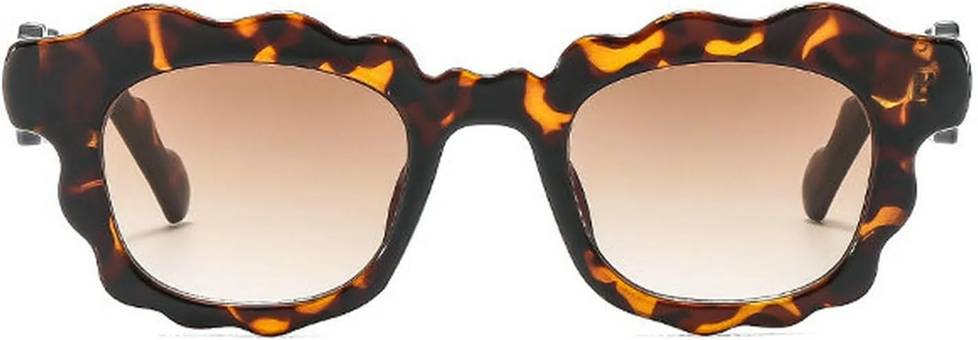 COTIA Fashion Square Sunglasses Women New Unique Irregular Wave-Shaped Frames Sun Glasses for Men Trending Cute Eyewear