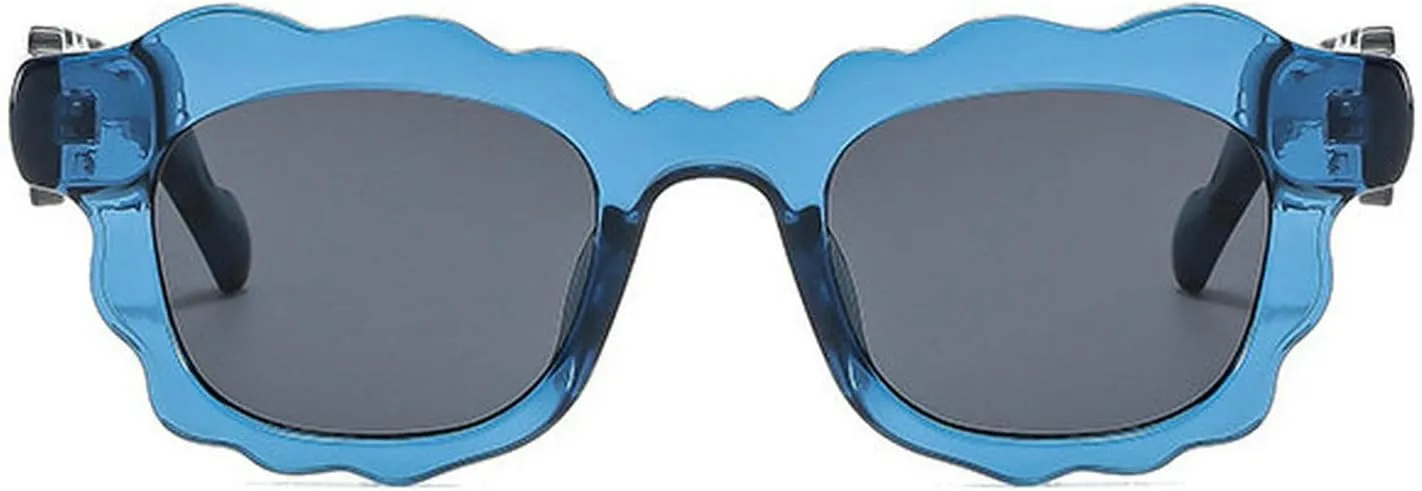 COTIA Fashion Square Sunglasses Women New Unique Irregular Wave-Shaped Frames Sun Glasses for Men Trending Cute Eyewear