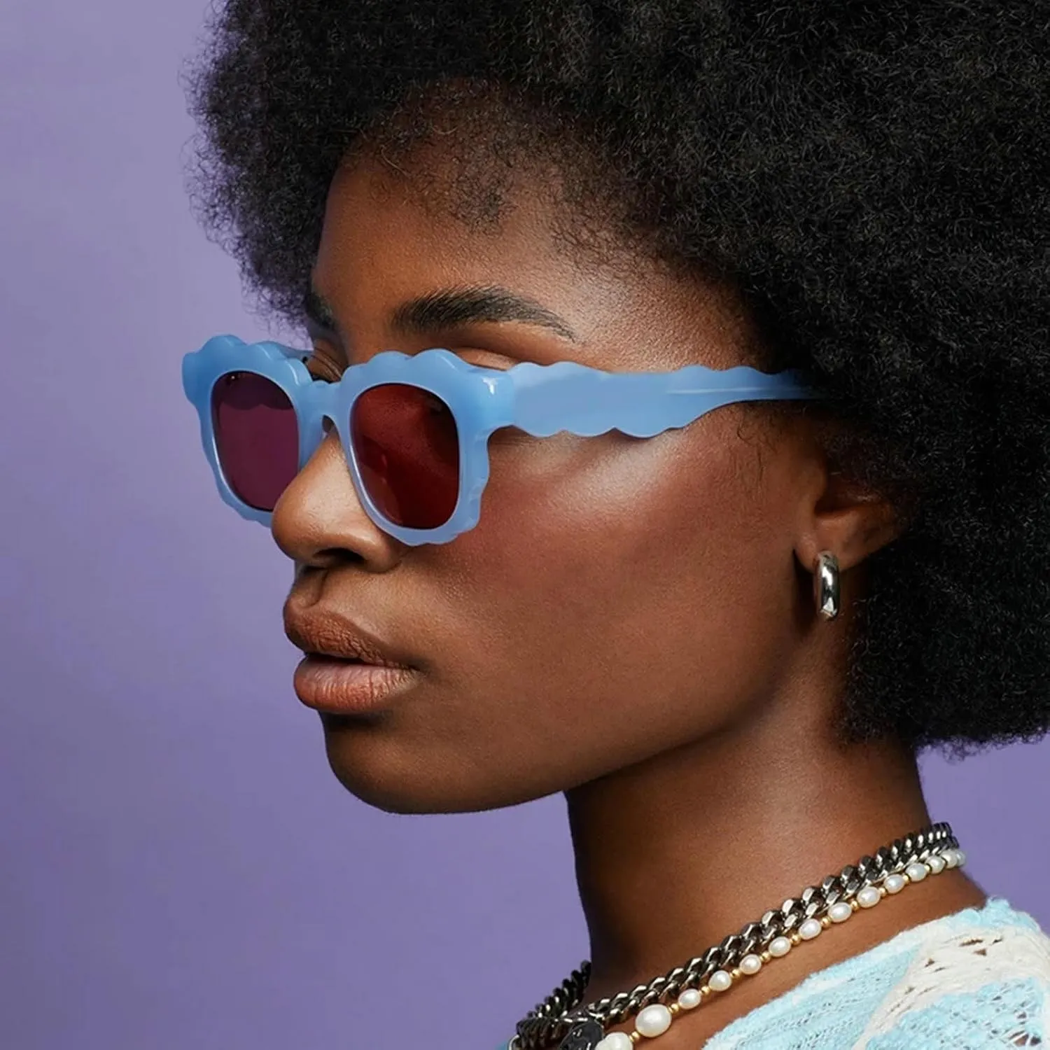 COTIA Fashion Square Sunglasses Women New Unique Irregular Wave-Shaped Frames Sun Glasses for Men Trending Cute Eyewear