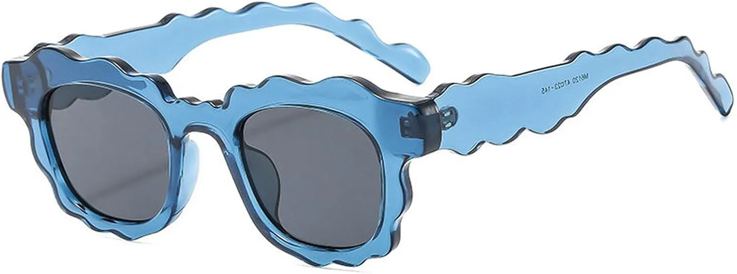 COTIA Fashion Square Sunglasses Women New Unique Irregular Wave-Shaped Frames Sun Glasses for Men Trending Cute Eyewear