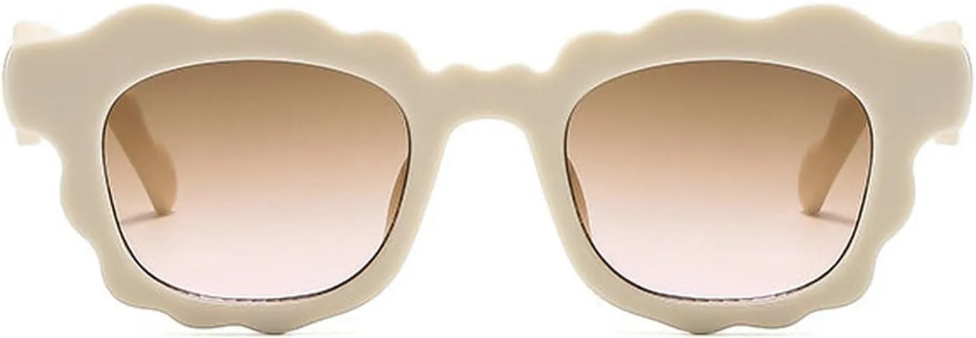 COTIA Fashion Square Sunglasses Women New Unique Irregular Wave-Shaped Frames Sun Glasses for Men Trending Cute Eyewear