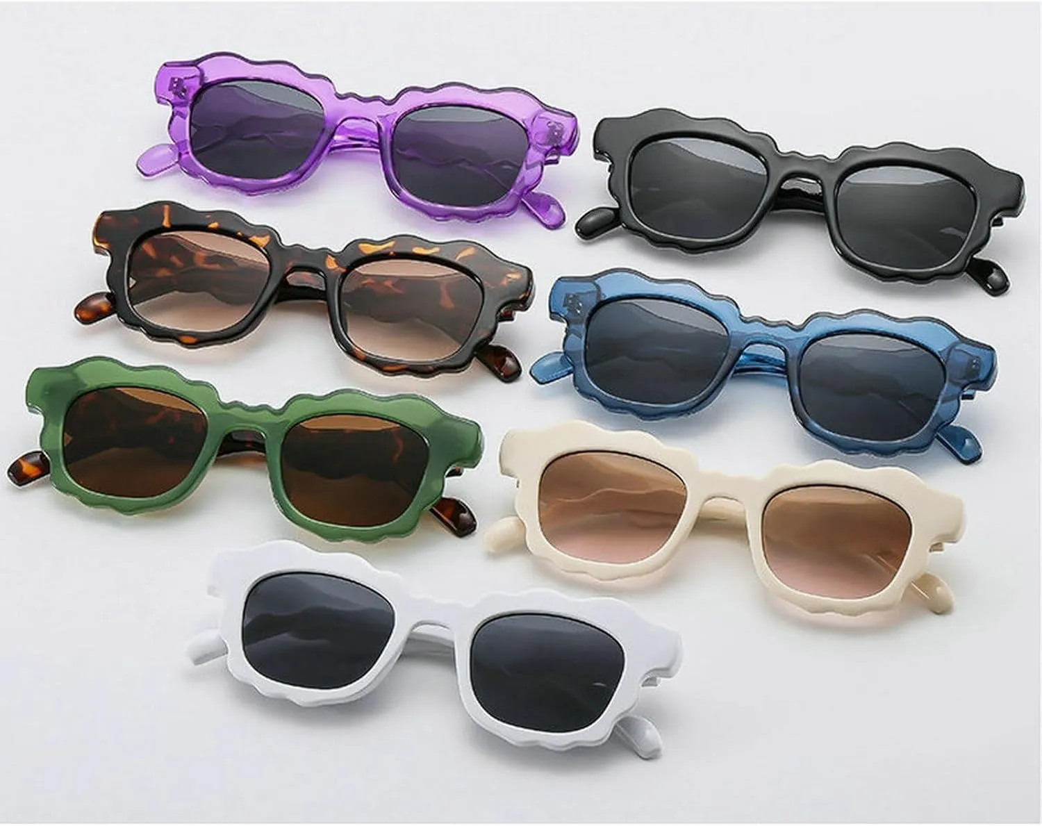 COTIA Fashion Square Sunglasses Women New Unique Irregular Wave-Shaped Frames Sun Glasses for Men Trending Cute Eyewear