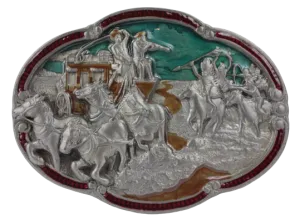 Cowboys Indians Belt Buckle