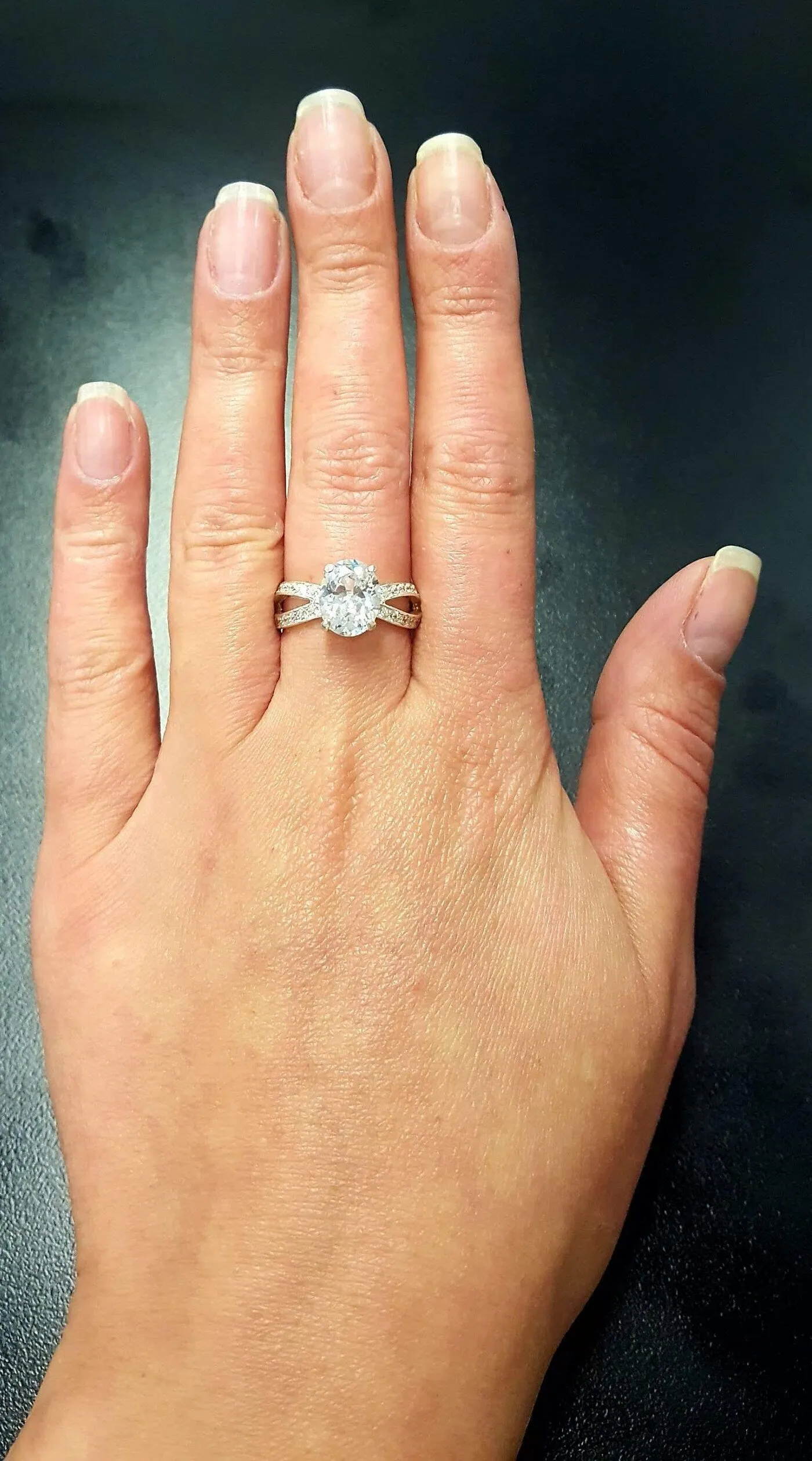 Created CZ Diamond Ring - Vintage Diamond Ring - CZ Diamond Promise Ring