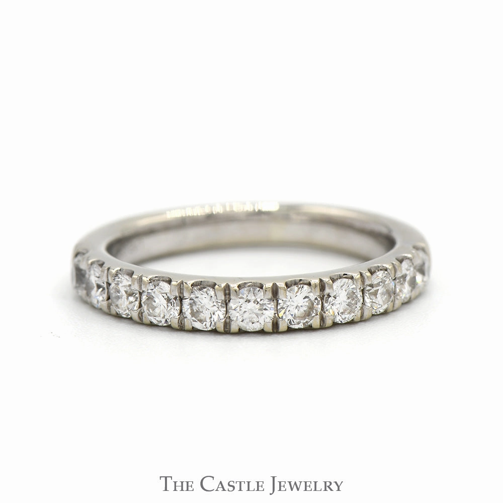 3/4cttw Lab Grown Diamond Wedding Band in 14k White Gold Special Look