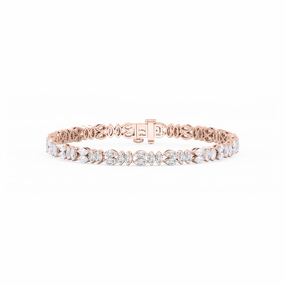 Never Outdated 6 ctw Marquise Lab Grown Diamond Alternating Bracelet  - 7 Inches