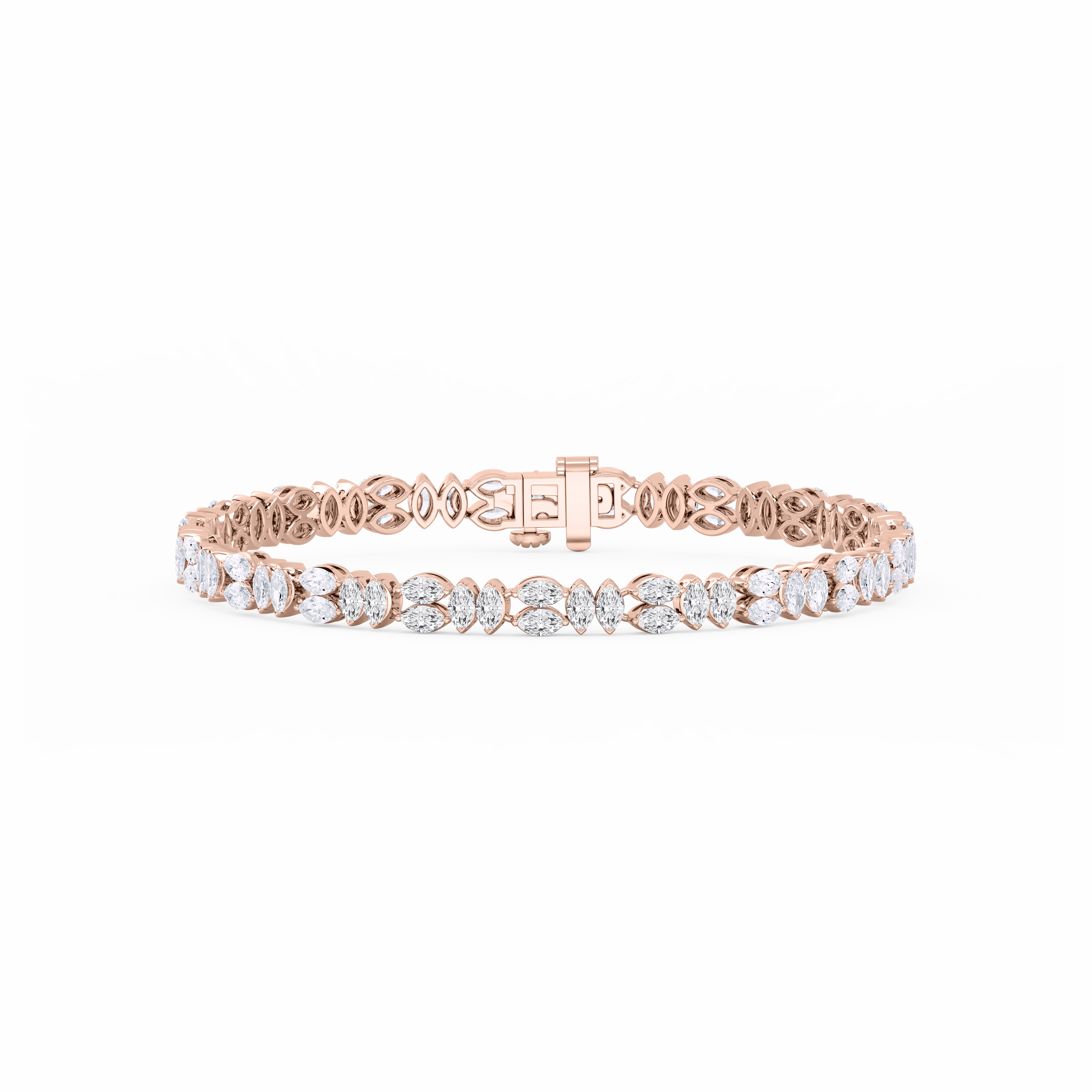 6 ctw Marquise Lab Grown Diamond Alternating Bracelet  - 7 Inches Continuous Composites