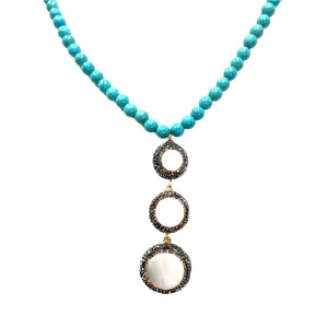 Crystal Beaded Gemstone Necklace