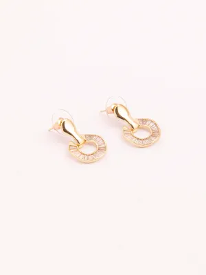 Crystal Embellished Drop Earrings