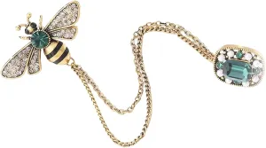 Crystal Insect Bee Brooch,Pin Rhinestone Bee Corsage,Retro Crystal Lapel Pin,Fashionable Beechain Collar Pins,Suitable for Men and Women Gifts,Jewelry Gifts