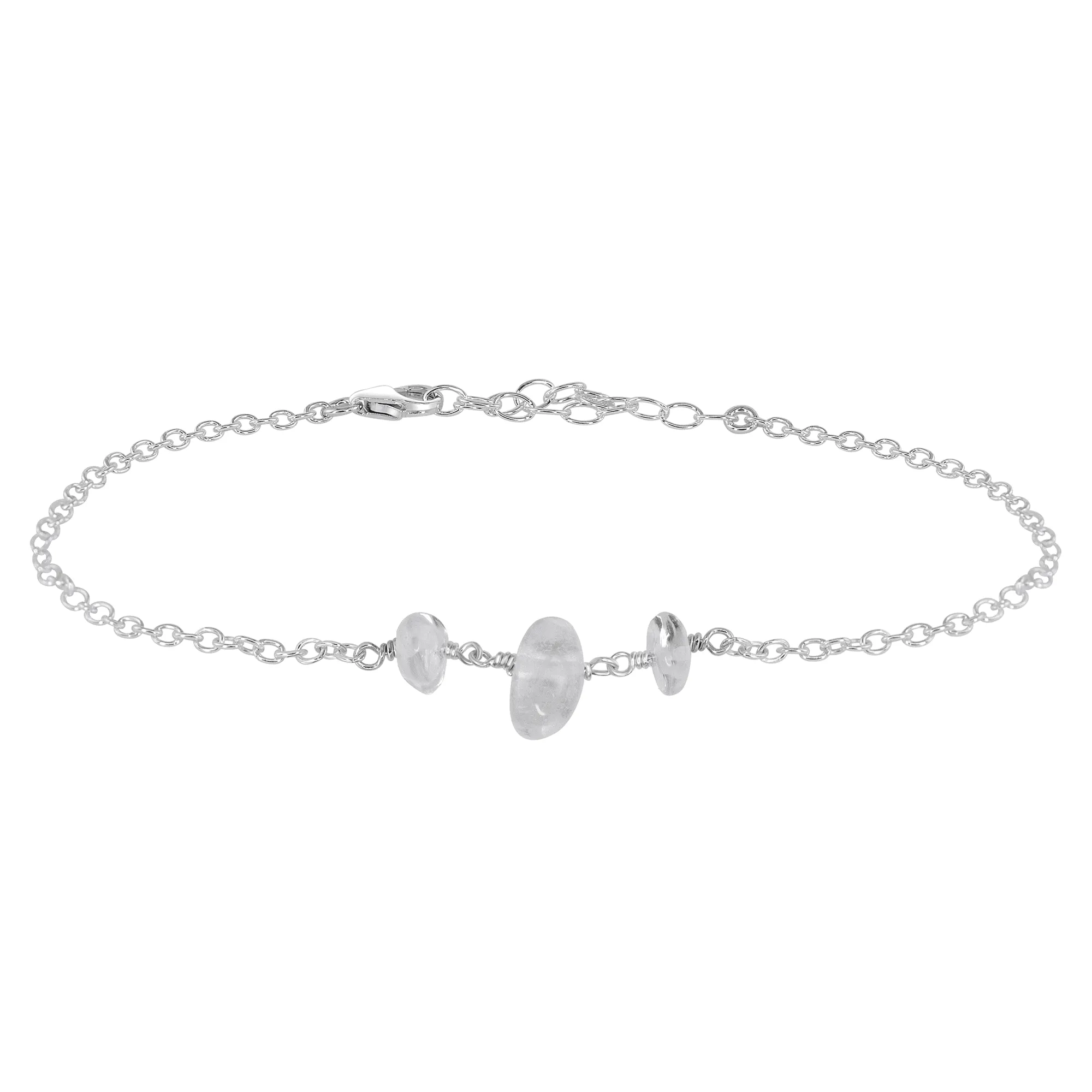 Crystal Quartz Beaded Chain Anklet